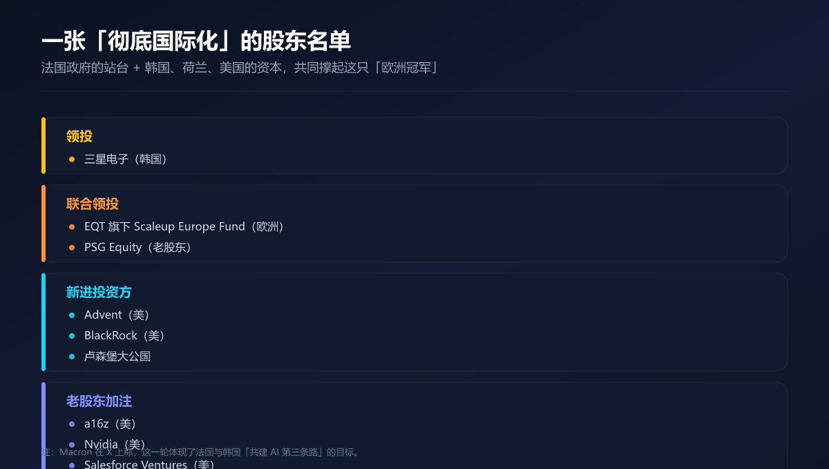Mistral D 轮的股东结构