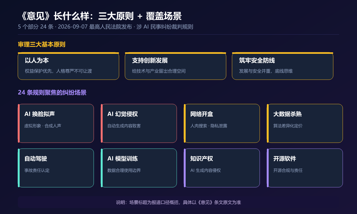 《意见》五部分结构与三条基本原则